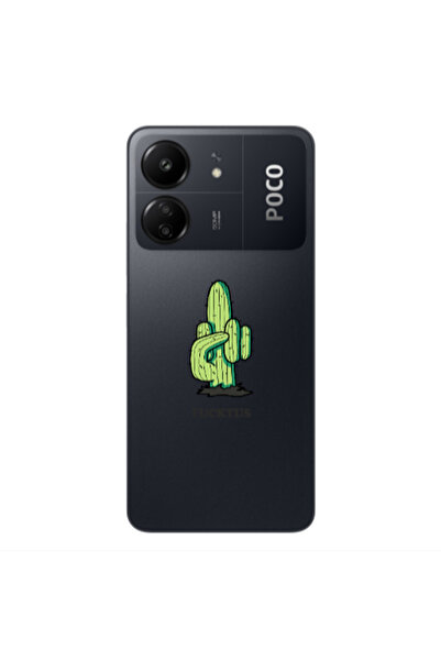 Other Xiaomi Poco C65 Green Cactus Transparent Silicone TPU Θήκη