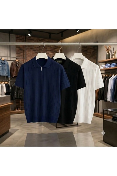 zs zaos fashion 3-Piece Advantageous Set Men's Basic Knitwear T-Shirt 100% Co...