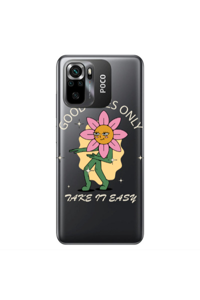 Other Xiaomi Poco M5 s Good Vibes Only Transparent Silicone TPU Θήκη