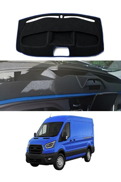 e-biz Ford Transit (2020+) Uyumlu Torpido Koruma Örtüsü Oto Kılıfı Siyah - Mavi