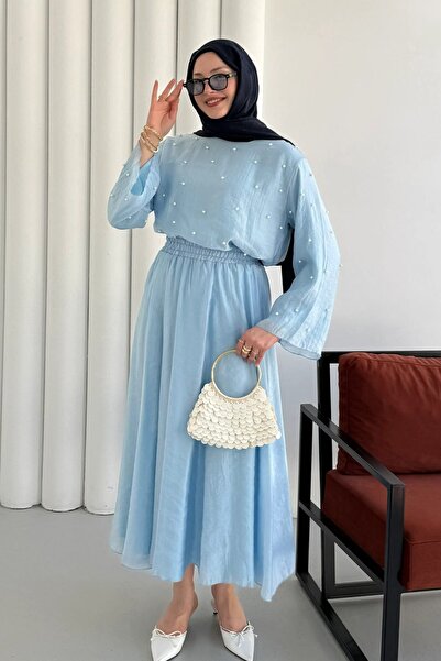 Zübeyde Sayın Women's Pearl Skirt Suit