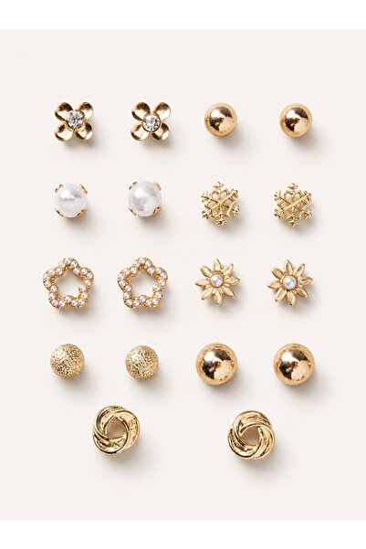 Nevara Fashionable 18-Piece Set of Exquisite Earrings for Women with Floral a...
