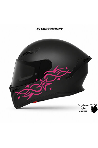 STCKRCO Tribal Desenli Yıldız Sticker - Yıldız Kask Sticker - Yıldız Motor St...