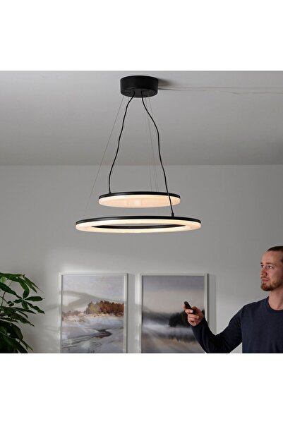 Empressco Modern LED Sarkıt Lamba, Beyaz Tavan Aydınlatması, Şık ve Enerji Ta...