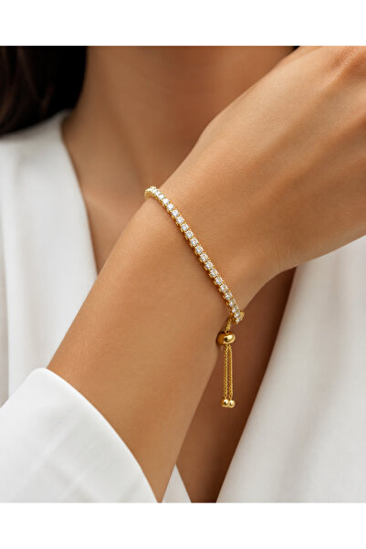 Miore takı Zircon Stone Gold Color Waterway Adjustable Elegant Women's Bracelet