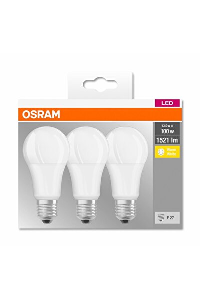 OEM 3 Becuri LED Osram Base Classic A, E27, 13W (100W), 1521 lm, lumină caldă...