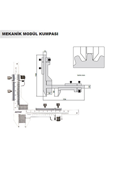 ACCUD Mechanical Module Caliper M1-26Mm