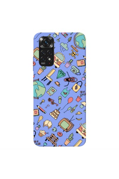Other Xiaomi Redmi Note 11 4G Best buds Light Purple Colored Silicone TPU Θήκη