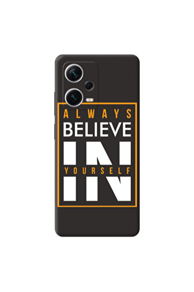 Other Xiaomi Poco X5 Always Belive Black Colored Silicone TPU Θήκη