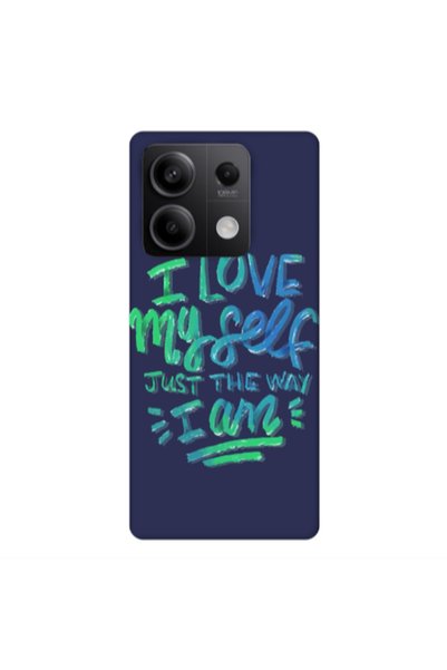 Other Xiaomi Redmi Note 13 5G I Love My self Dark blue Colored Silicone TPU Θήκη