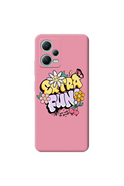 Other Xiaomi Redmi Note 12 Pro 5G Extra Fun Pink Colored Silicone TPU Θήκη
