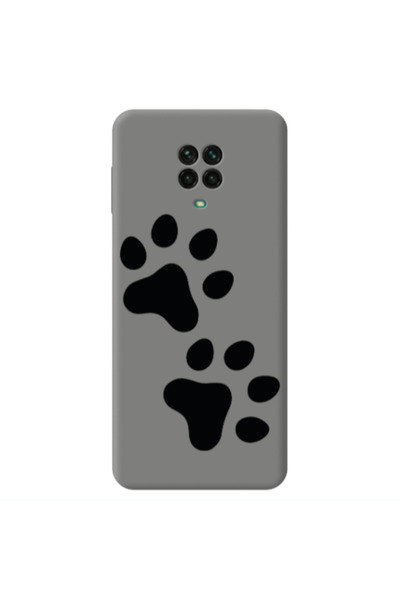 Other Xiaomi Redmi Note 9 Pro Paws Grey Colored Silicone TPU Θήκη