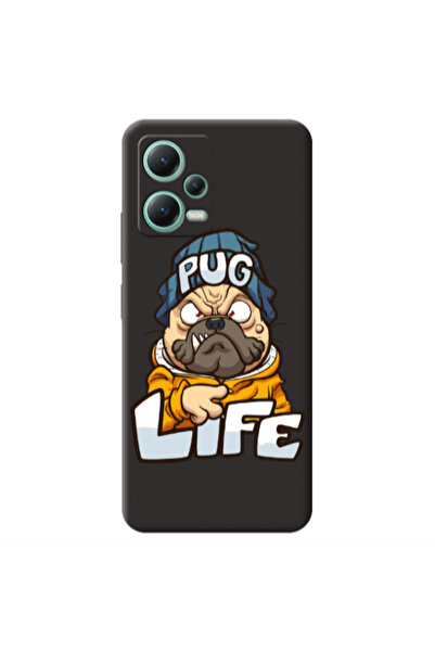 Other Xiaomi Redmi Note 12 Pro 5G Pug Life 2 Black Colored Silicone TPU Θήκη