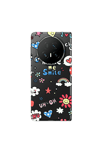 Other Honor Magic V5 Rainbow flowers Transparent Silicone TPU Θήκη