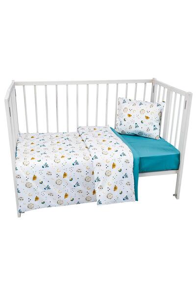 Aras Bebe Cotton Duvet Cover Set - Blue