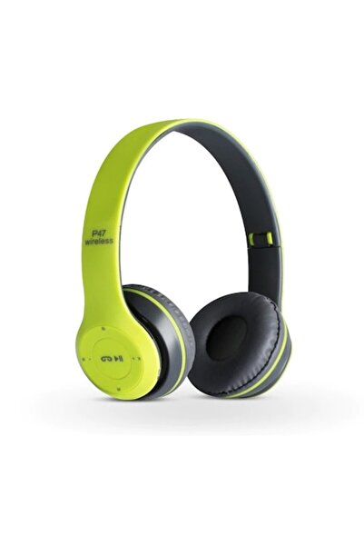 singe Căști wireless Bluetooth P47 Plus cu microfon și radio, verzi, bas pute...