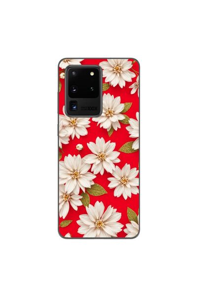 OEM Θήκη συμβατή με Samsung Galaxy S20 Ultra από σιλικόνη gel TPU, με λευκά λ...