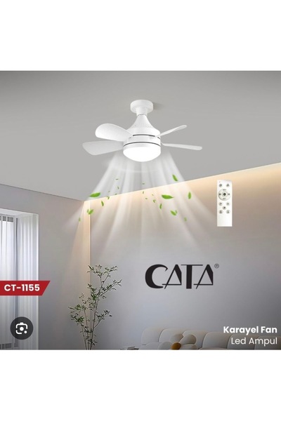 Cata -1155 Tavan Vantilatörü 82W Ampül 3 Renkli
