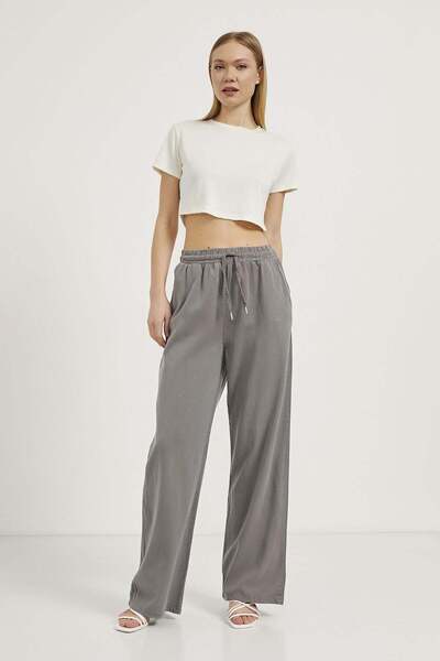 armalife 4707 PANTALONI PALAZZO DE DAMĂ TENSEL CU TALIE ELASTICĂ