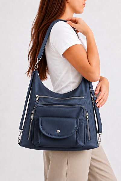 MILANOFOX 6-Compartment Backpack and Shoulder Bag with Flap and Pocket – Line...