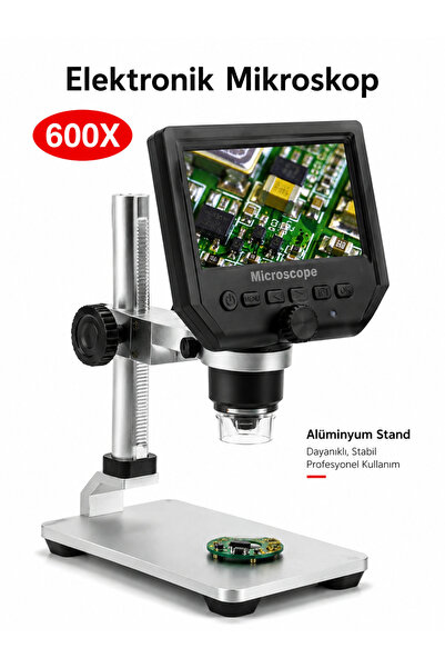 KENLY 600X Dijital Mikroskop 4.3 İnç LCD Ekranlı HD Elektronik Mikroskop USB ...