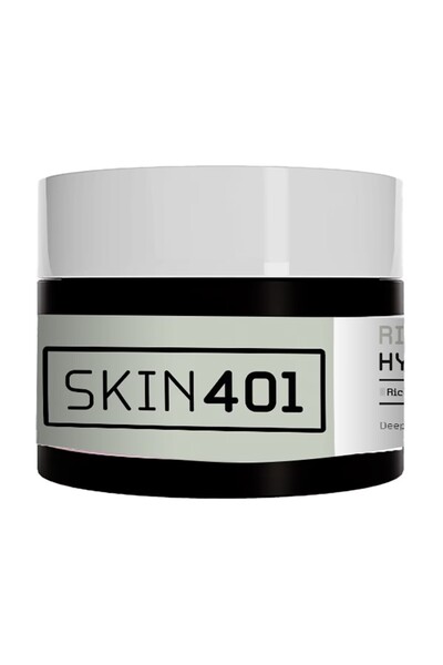 Skin كريم مرطب حريري بخلاصة الأرز 401 - كريم مغذي للوجه يحتوي على حمض الهيالو...