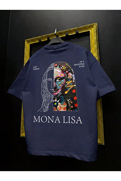 Revasser Unisex muška/ženska MONALISA SPECIJALNA šarena majica sa prilagođeni...