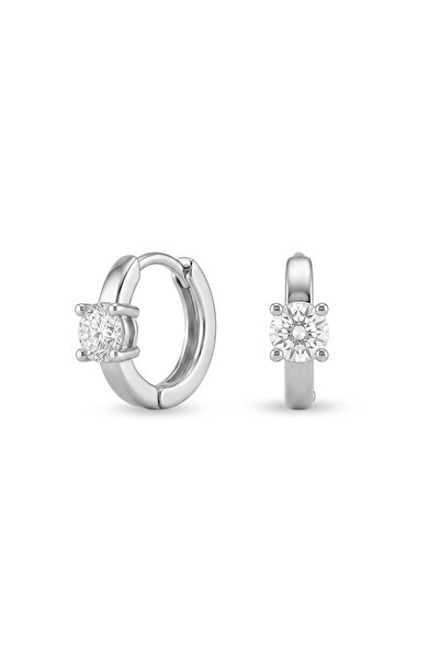 Charmist Steel Zircon Hoop Alba Earrings