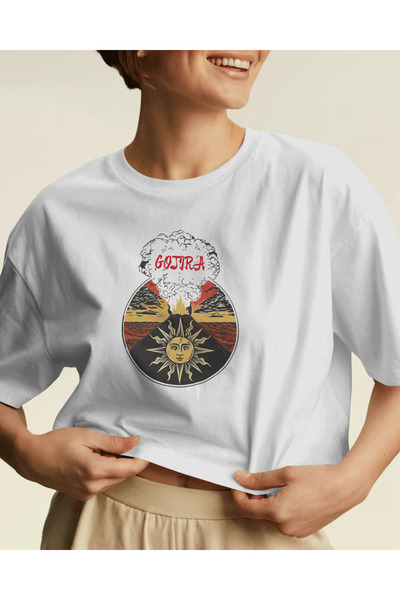buzagi tasarım ürünleri Gojira Unisex White Regular T-Shirt
