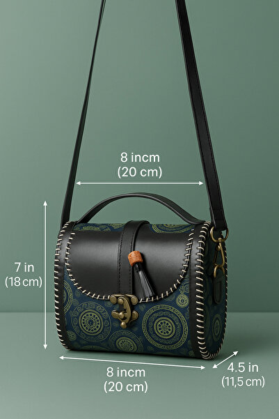Kanyaka Indian Dholak (Barrel- style)-Handcrafted Vegan Leather Bag
