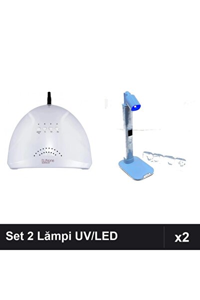 NAİLS Set 2 Lămpi UV/LED Profesionale 48W pentru Uscare Unghii Gel Manichiură