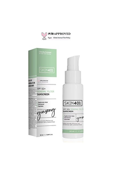 Skin 401 Mineral Filter Facial Sunscreen Spf50 50 ml – Broad Spectrum Mineral...
