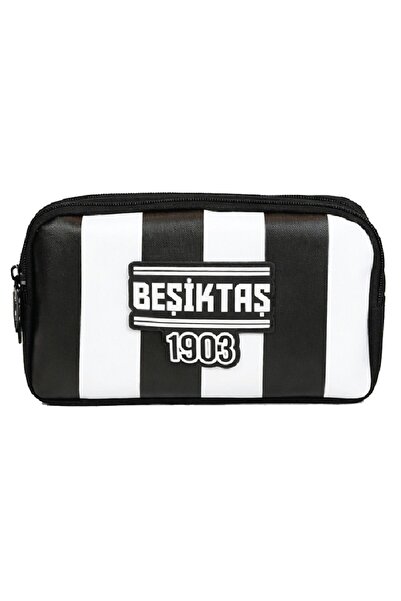 Beşiktaş حقيبة أقلام مدرسية مطبوعة باللونين الأسود والأبيض للأولاد من تو إي ب...