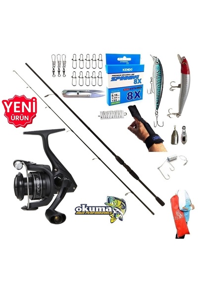 Okuma Revenger Rv-3000A 240cm 20-40gr Double Black Rapala Maket Balık Spin Ol...