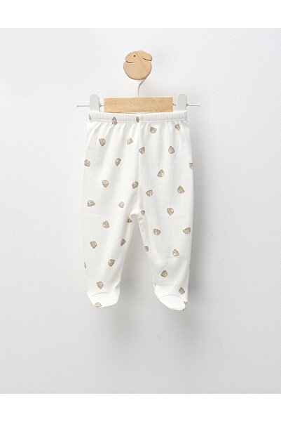 MiniKids Pantaloni cu botosei Ace Trase, Mini Bear, alb