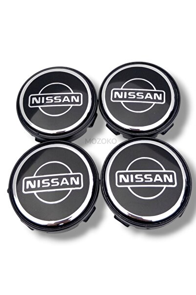 MOZOKO Nissan Uyumlu 56 mm Siyah Geçmeli Jant Göbeği Kapak Seti, 4 Adet Krom ...