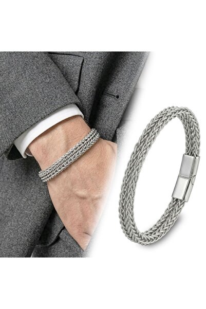 OGHAMAY Spiral Steel Chain Braided Men's Bracelet 18395B2D3
