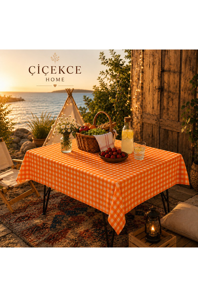 Çiçekce Home evinize renk katar Çiçekce home pötükare çok amaçlı sofra bezi -...