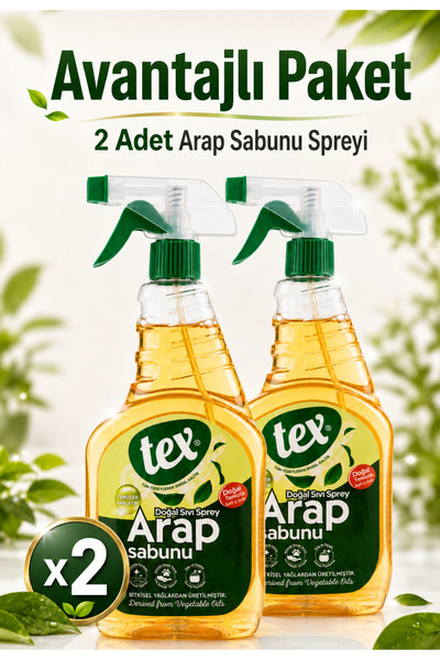 Tex Doğal Sıvı Sprey - Arap Sabunu - Bitkisel Yağ İçerikli