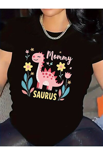 17TAKI cotton Short Sleeve T-Shirt Mommy Saurus Design, Ideal Home Living Roo...