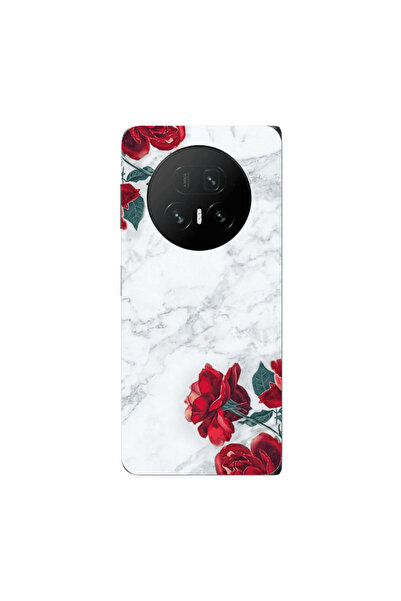 Other Honor Magic V5 red roses marble Transparent Silicone TPU Θήκη