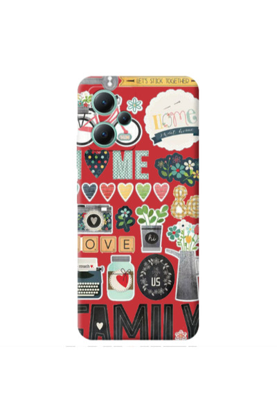 Other Xiaomi Redmi Note 12 Pro 5G Family love home Red Colored Silicone TPU Θήκη