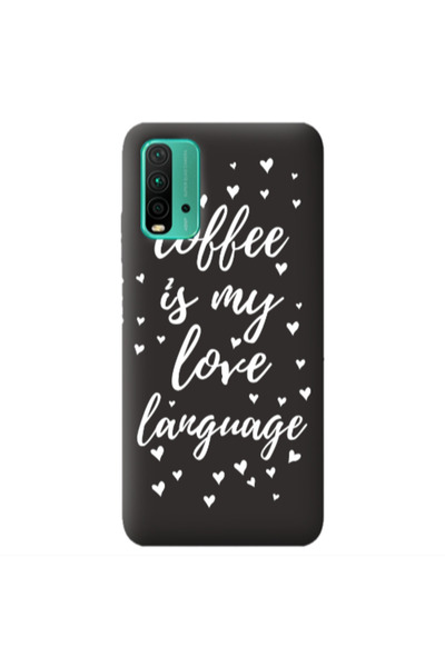 Other Xiaomi Poco M3 Coffe is my love language Black Colored Silicone TPU Θήκη