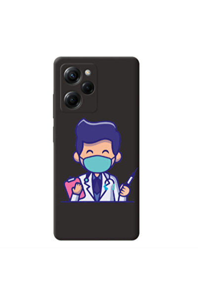 Other Xiaomi Poco X5 Pro Specialist Doctor Black Colored Silicone TPU Θήκη
