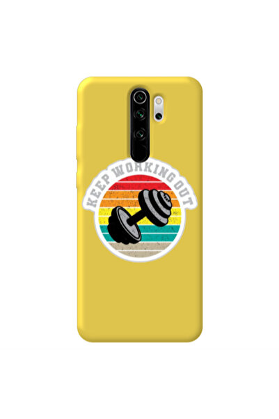 Other Xiaomi Redmi Note 8 Pro Keep working out Yellow Colored Silicone TPU Θήκη