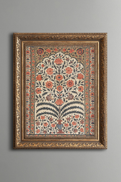 epiqart Flower Pattern - Vintage Patterned Painting - Thick Model