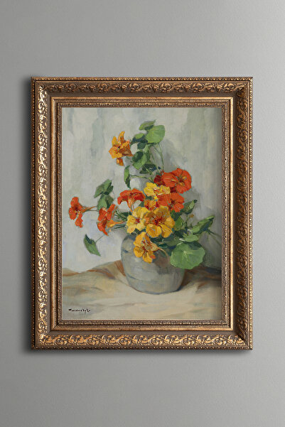 epiqart Floral Still Life - Vintage Patterned Painting - Thick Model