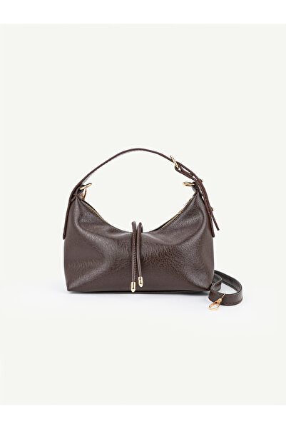 SHAKA Wrinkled Textured Brown Shk328 Women's Baguette Hand, Arm and Shoulder ...