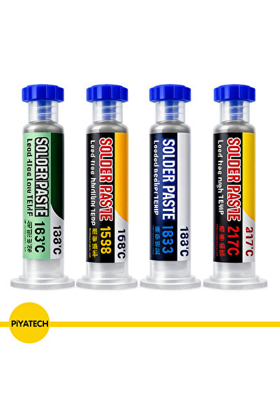 PİYATECH 4'lü 20 g Şırınga Krem Lehim Pastası Seti – BGA SMD Elektronik Tamir...