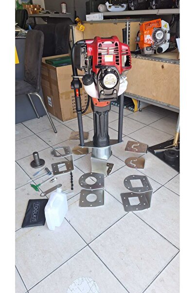 ist-tek Benzinli 4 Zamanlı Kazık Çakma Makinesi 52 CC 2. Aparat Hediye (Kazık...